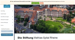 Desktop Screenshot of mathias-stiftung.de