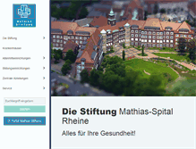 Tablet Screenshot of mathias-stiftung.de